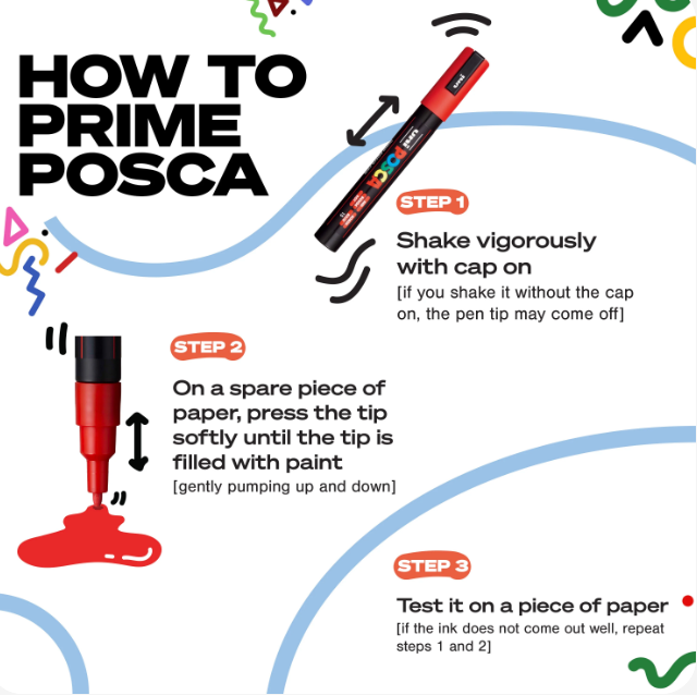 POSCA Water-Based Paint Markers - Medium Tip, Soft Colors (Set of 8)