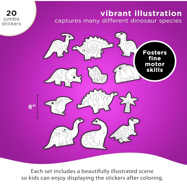 Coloring Stickers - Dinosaurs