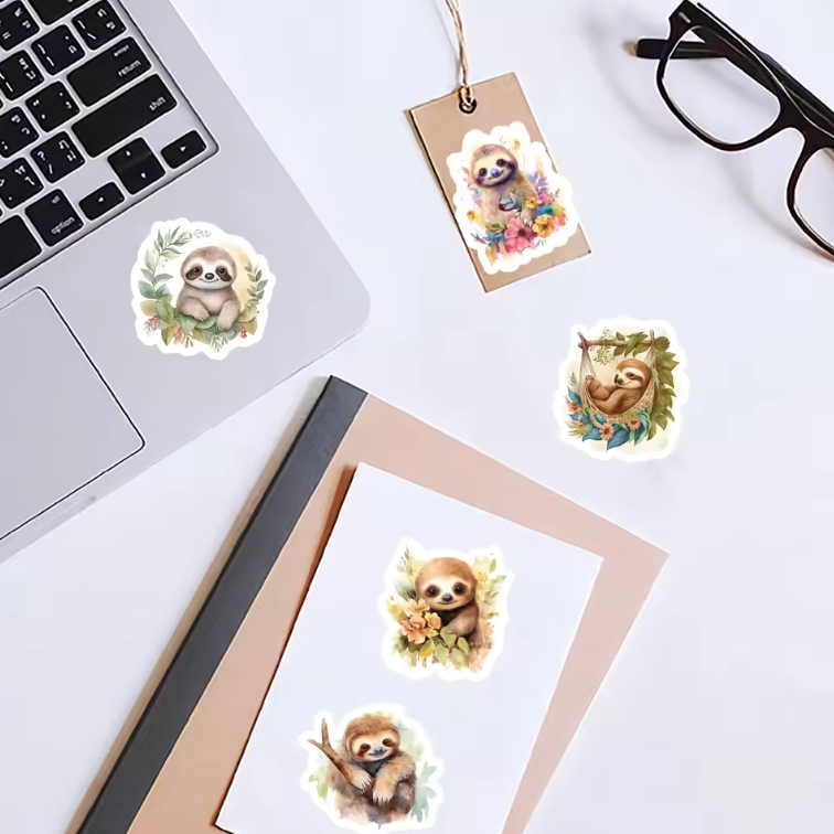 Leisurely Sloth Stickers (Pack of 45)