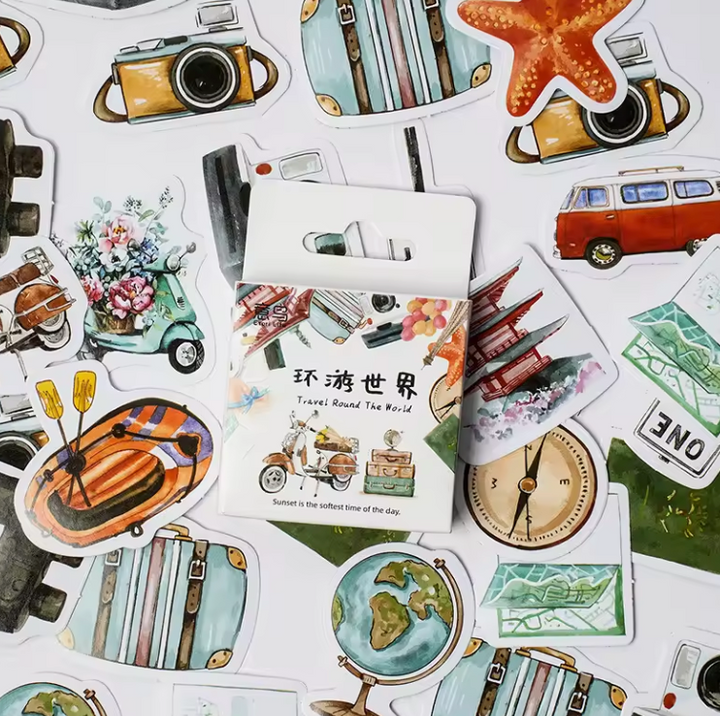 Travel Round the World Stickers (Pack of 45)