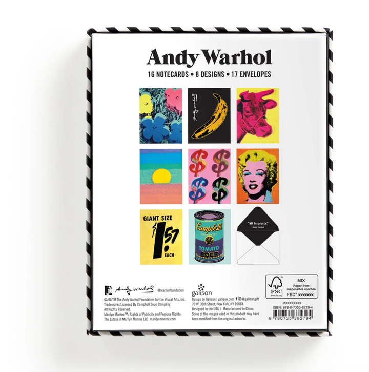 Warhol Pop Art Notecard Set (Box of 16)