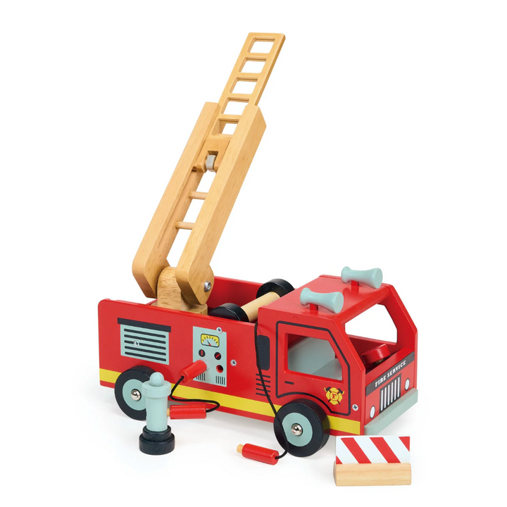 Wooden Red Fire Engine