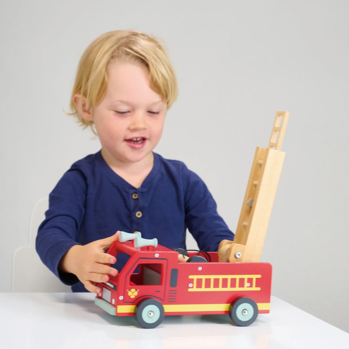 Wooden Red Fire Engine