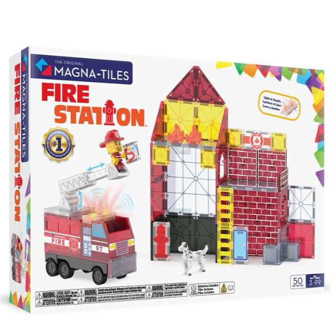 MAGNA-TILES® Fire Station 50-Piece Set