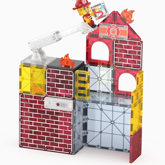 MAGNA-TILES® Fire Station 50-Piece Set