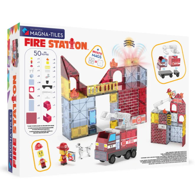 MAGNA-TILES® Fire Station 50-Piece Set