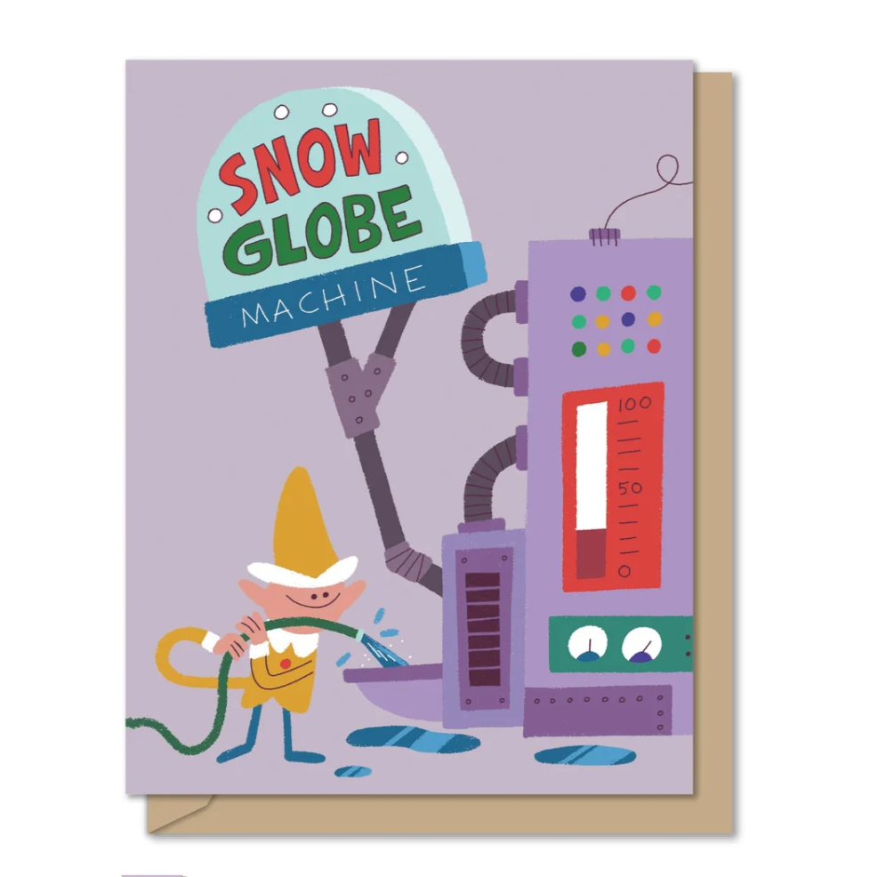 Snow Globe Machine Quad-Fold Card