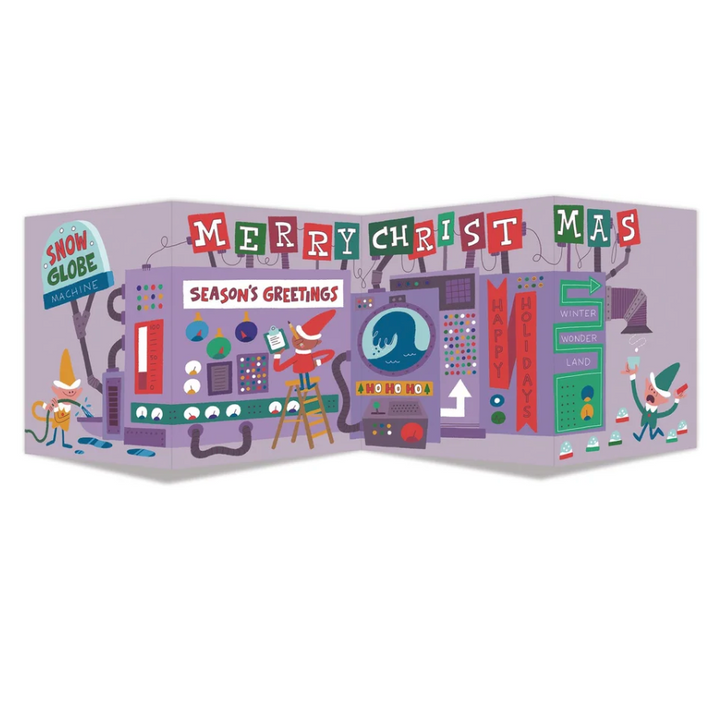 Snow Globe Machine Quad-Fold Card