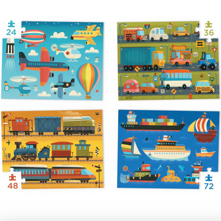 Four Puzzles to Grow On - Vehicles