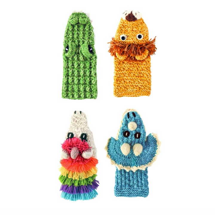 Knitted Hand Puppet - Unicorn