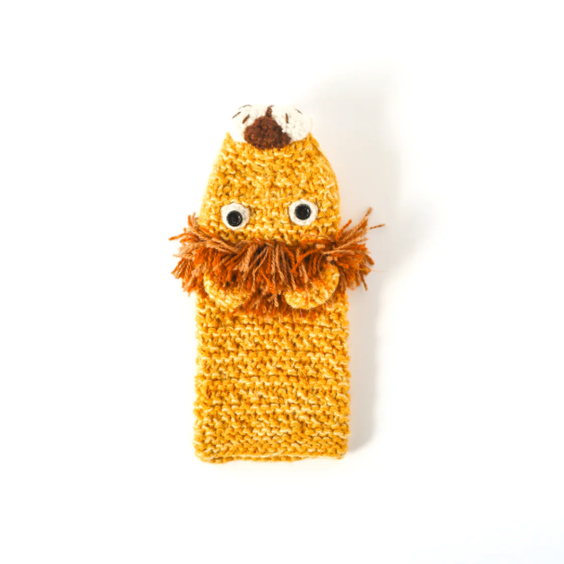 Knitted Hand Puppet - Lion