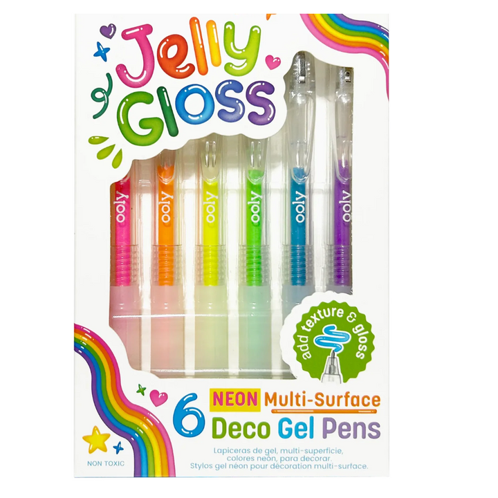 Jelly Gloss Neon Multi-Surface Deco Gel Pens (Set of 6)
