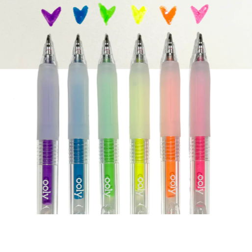 Jelly Gloss Neon Multi-Surface Deco Gel Pens (Set of 6)