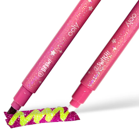 Switch-Eroo Sparkle Glittery Color Changing Markers (Set of 12)