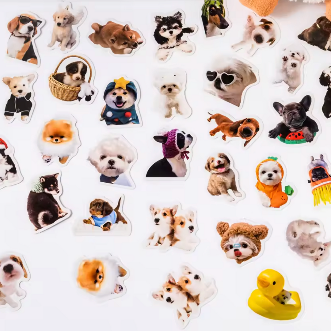 Kawaii Dog Party Stickers (Pack of 45)