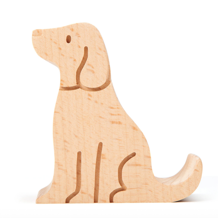 Dog Beechwood Phone Stand