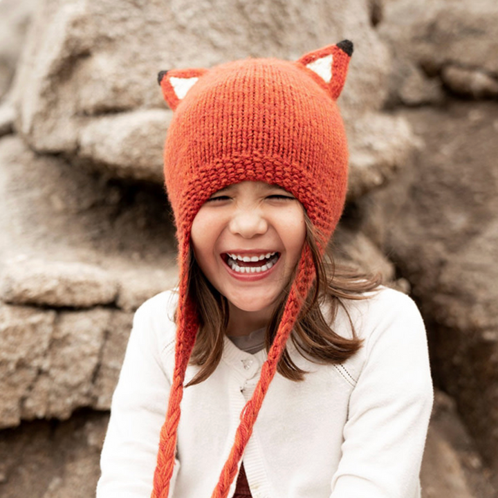 Kids Knitted Animal Hat - Fox