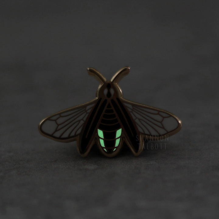 Firefly Lightning Bug Glow in the Dark Enamel Pin