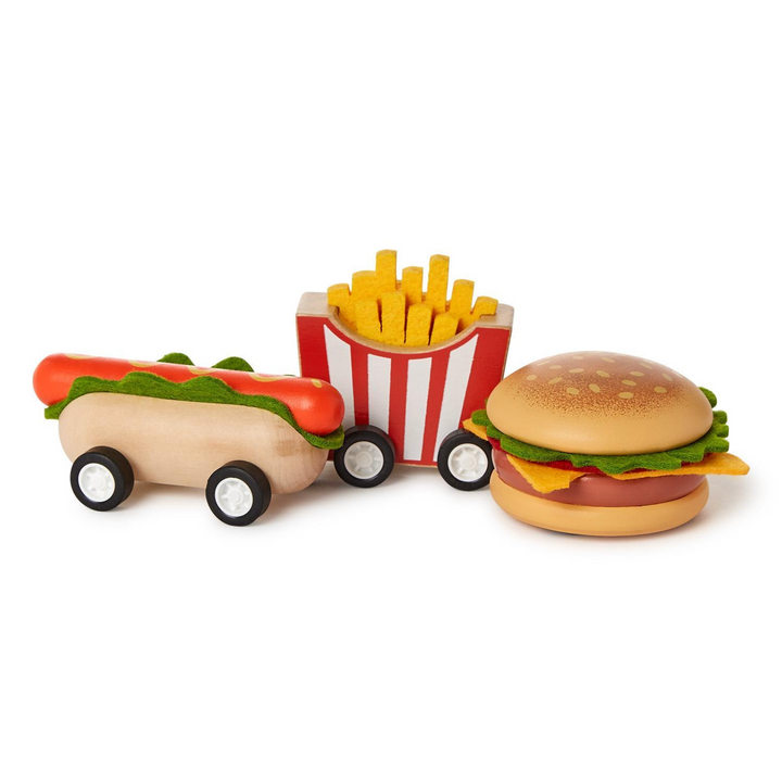 Fast Food Wooden Pullback Toys