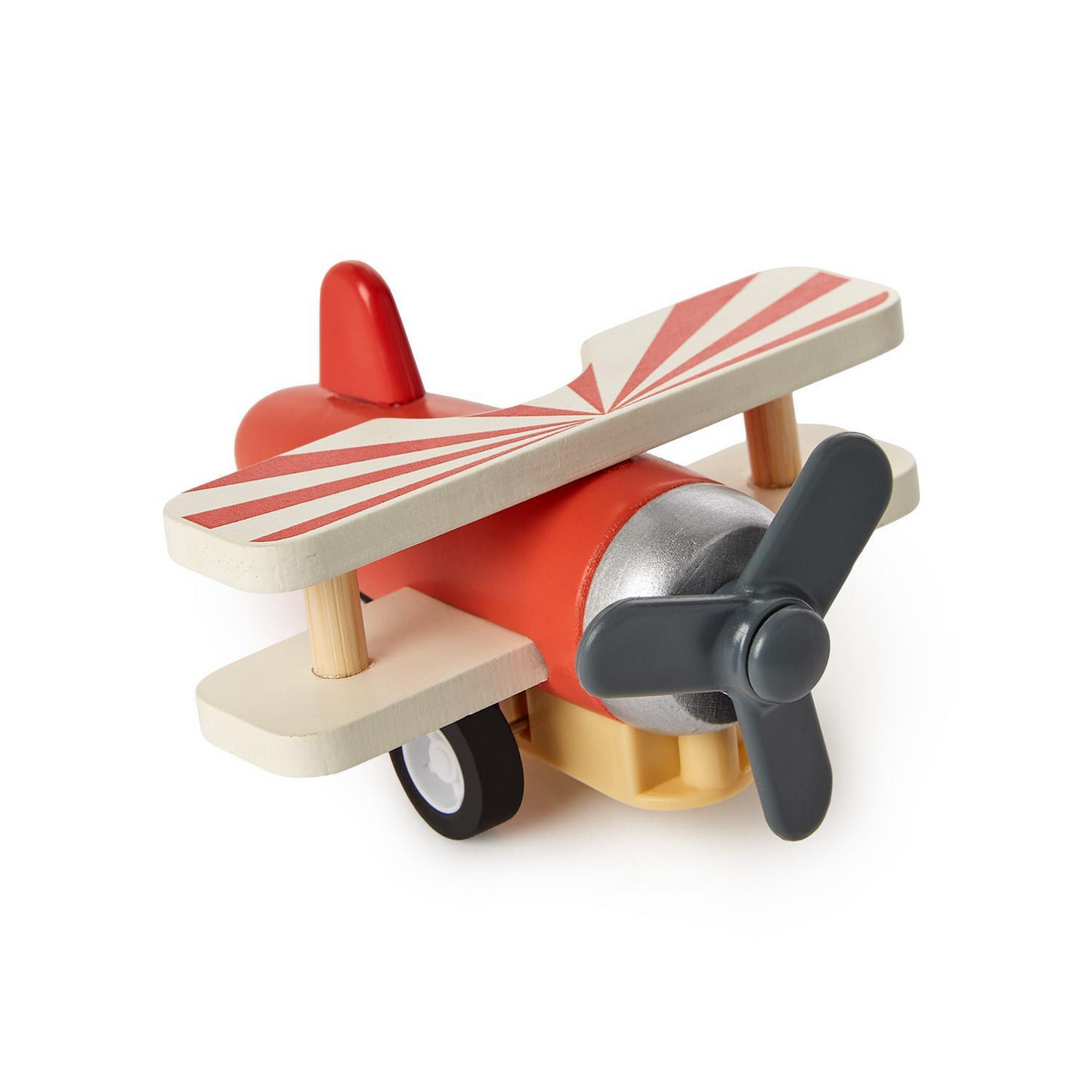 Vintage Plane Wooden Pullback Toys