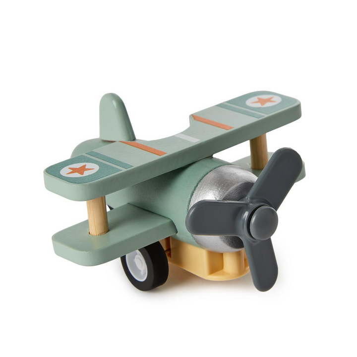 Vintage Plane Wooden Pullback Toys