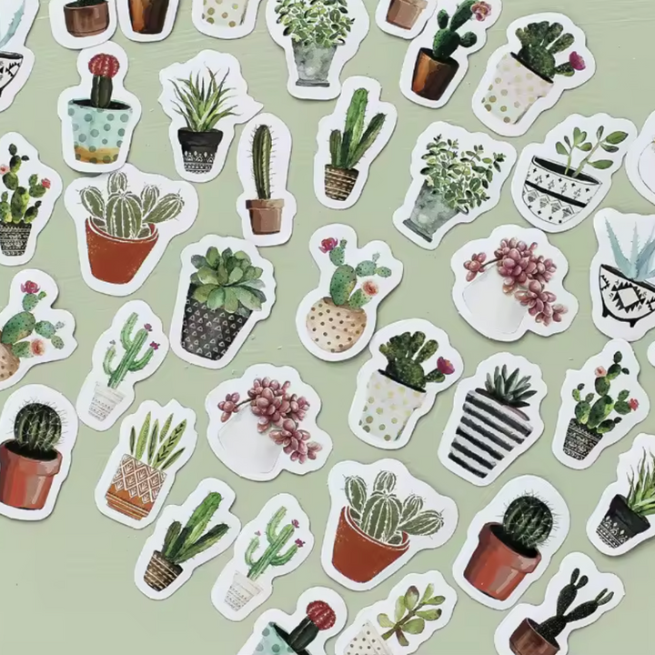 Potted Plant Stickers (Pack of 45)