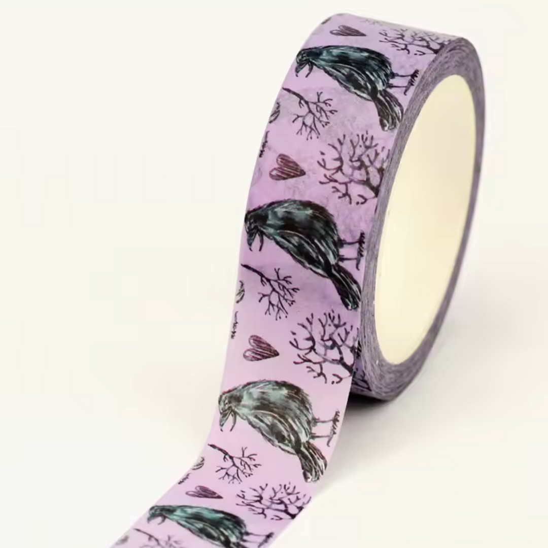 Purple Crows Washi Tape