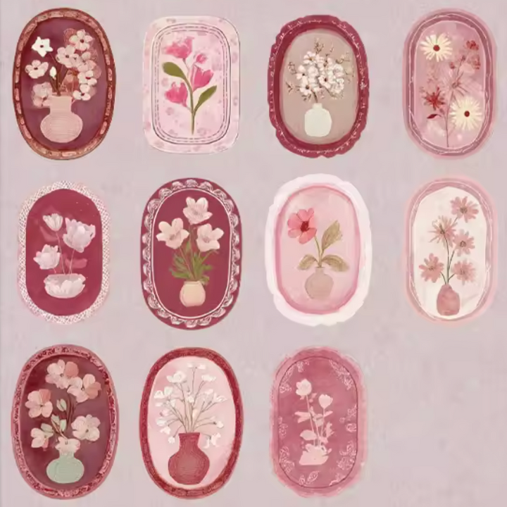 Flowers and Romance Stickers (Pack of 45)