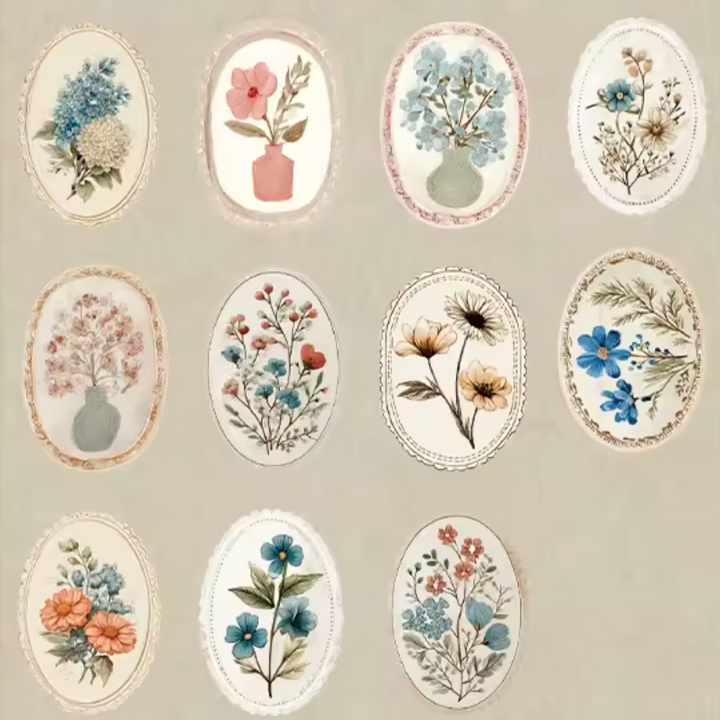 Flowers and Romance Stickers (Pack of 45)