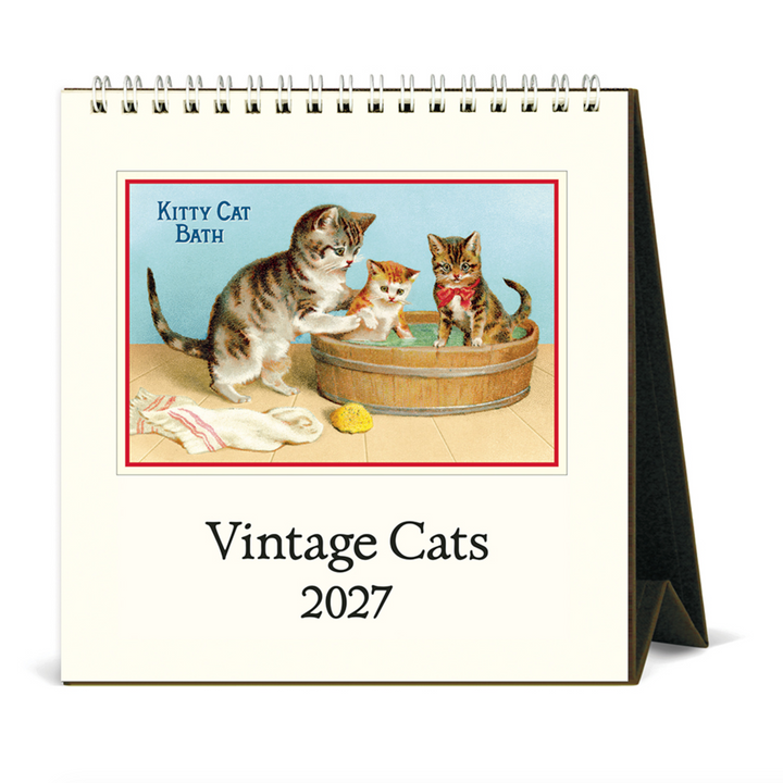 Cavallini Desk Calendar - Vintage Cats (2027)