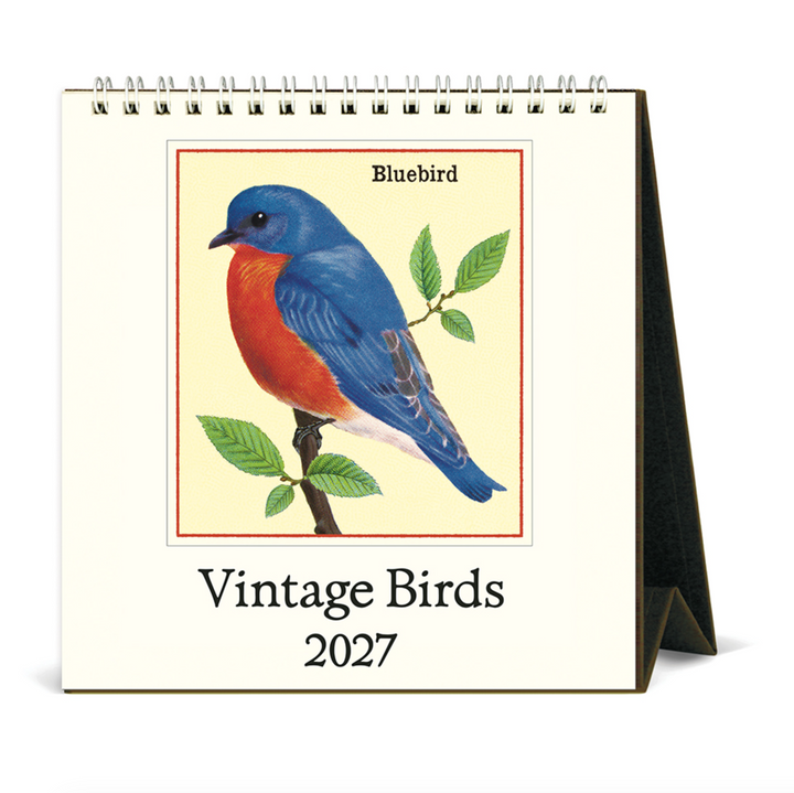 Cavallini Desk Calendar - Vintage Birds (2027)