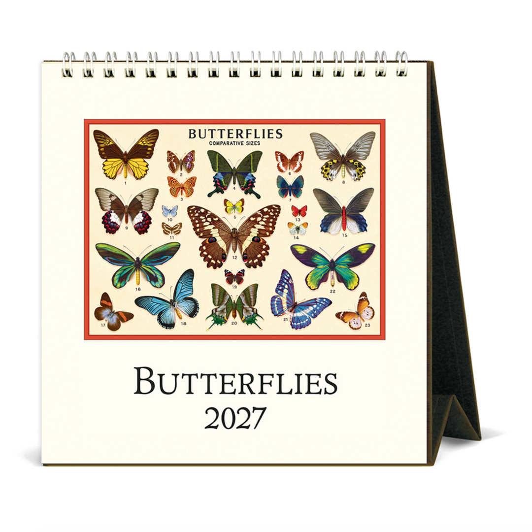 Cavallini Desk Calendar - Butterflies (2027)