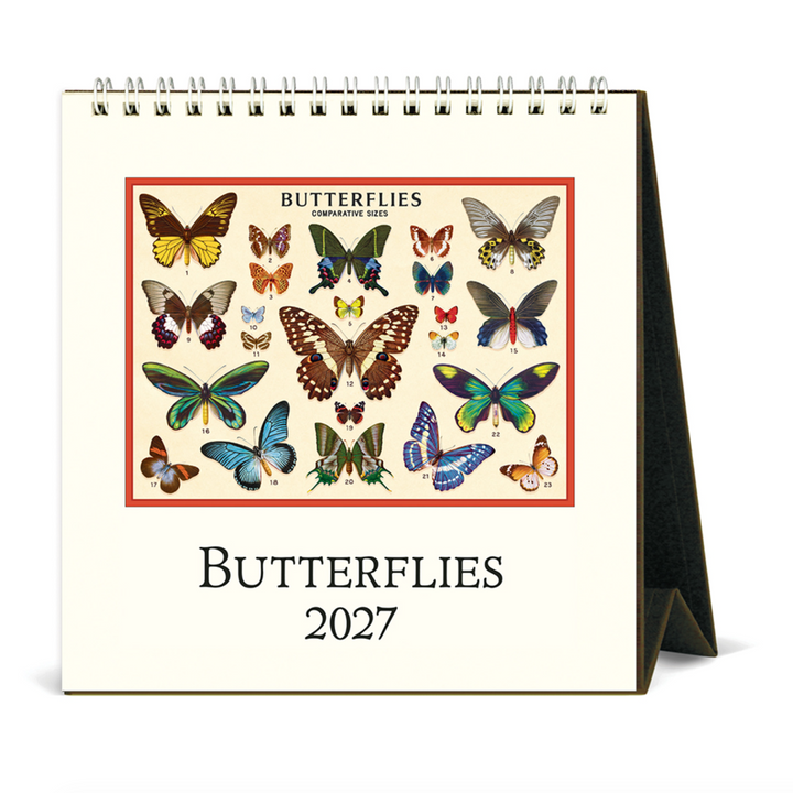 Cavallini Desk Calendar - Butterflies (2027)