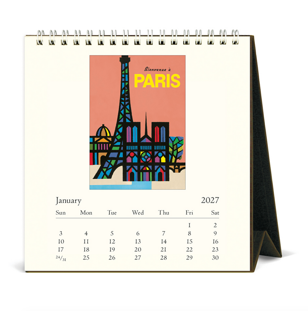 Cavallini Desk Calendar - Paris (2027)