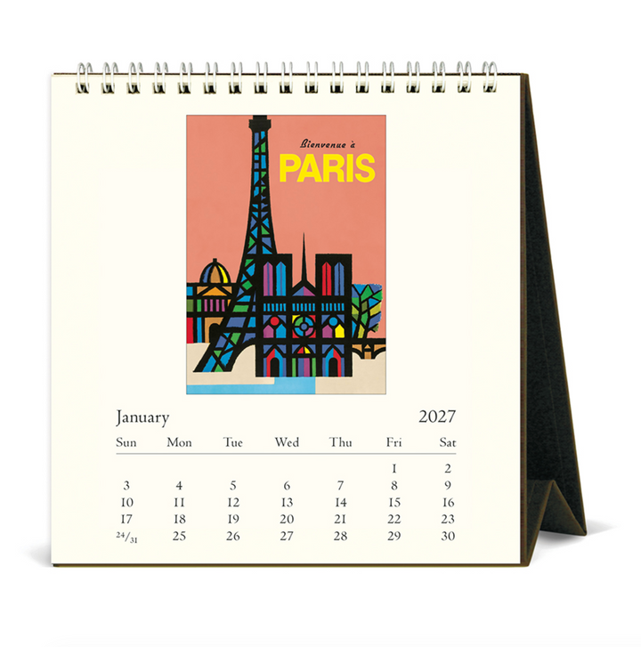 Cavallini Desk Calendar - Paris (2027)