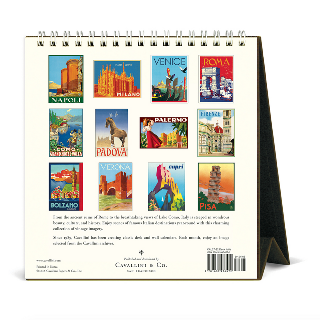 Cavallini Desk Calendar - Italia (2027)