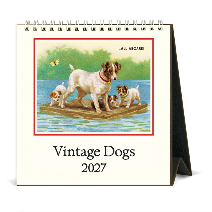 Cavallini Desk Calendar - Vintage Dogs (2027)