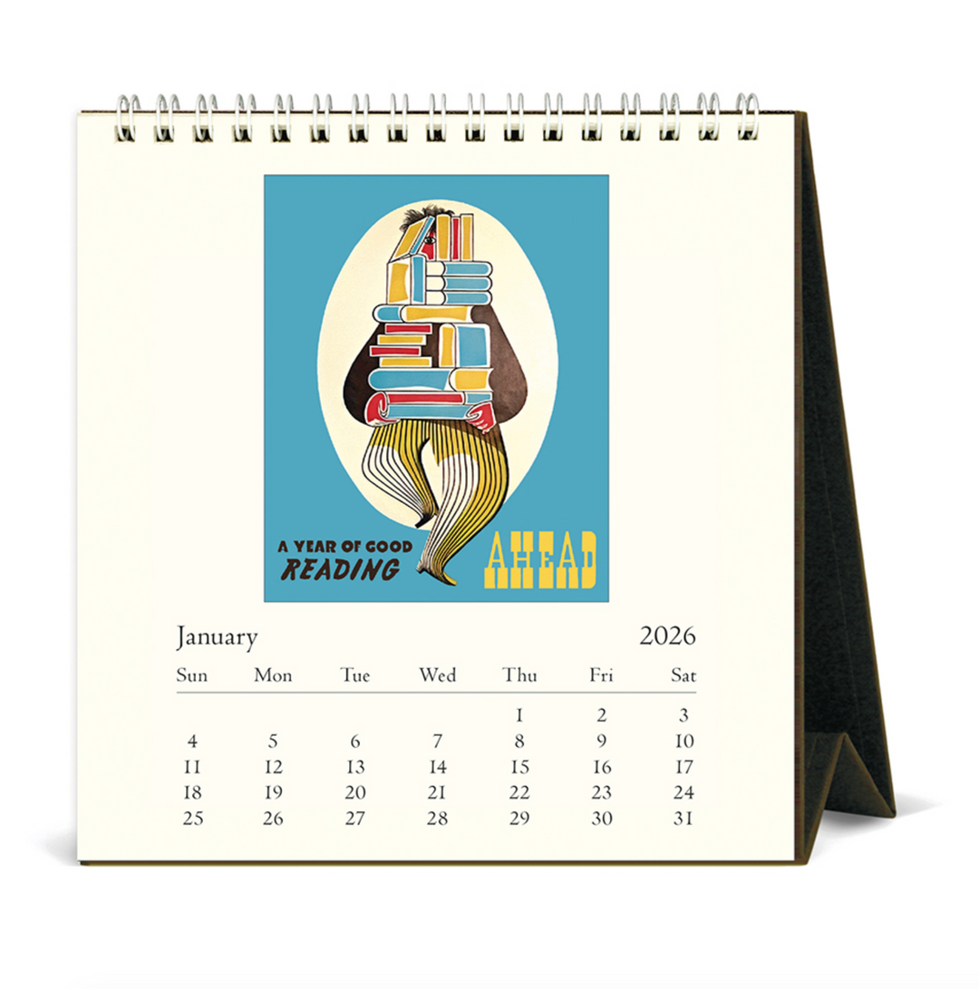 Cavallini Desk Calendar - Book Lovers (2027)
