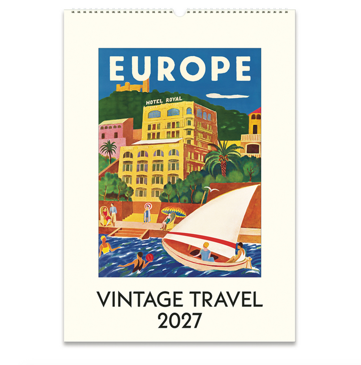 Cavallini Wall Calendar - Vintage Travel (2027)