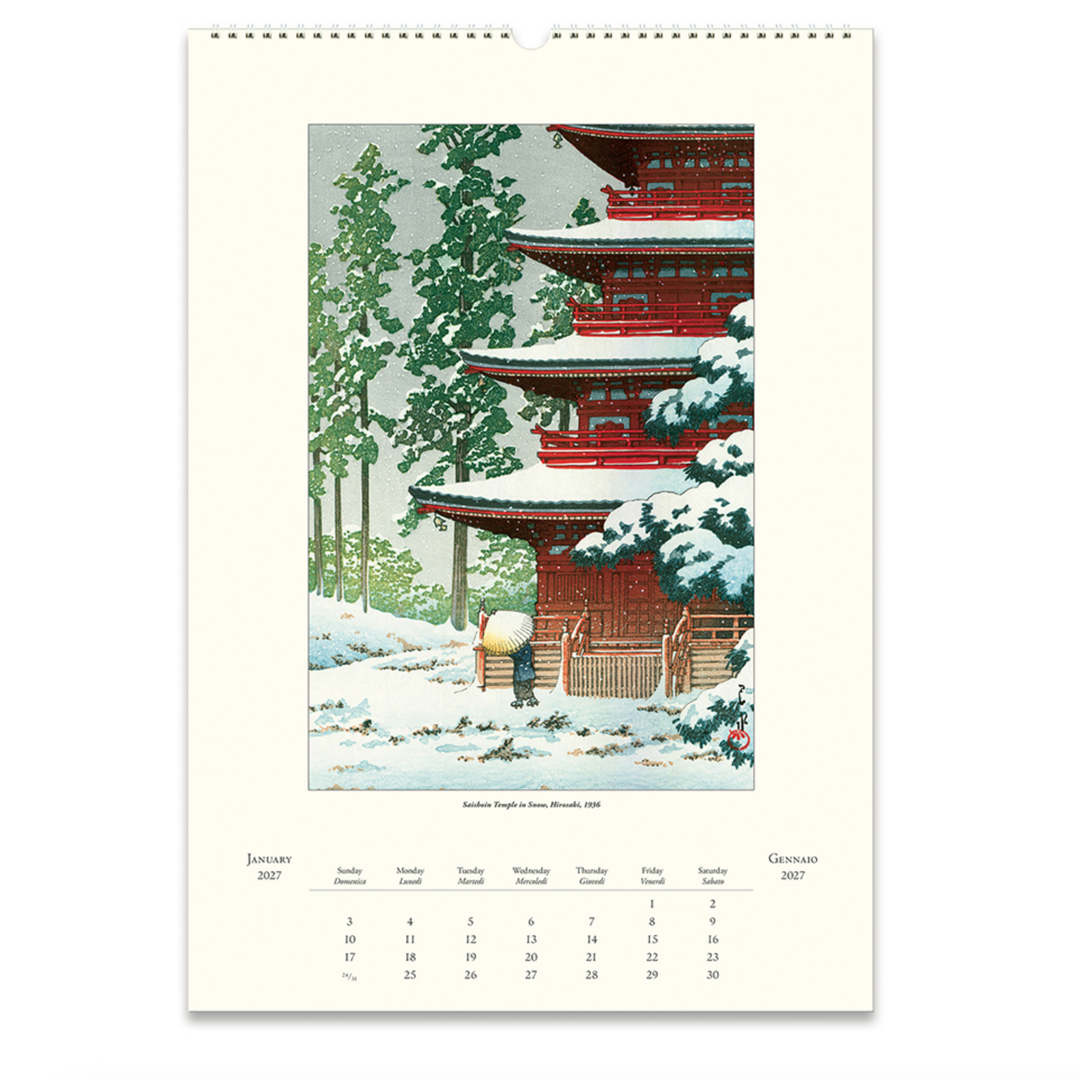 Cavallini Wall Calendar - Japanese Woodblocks (2027)
