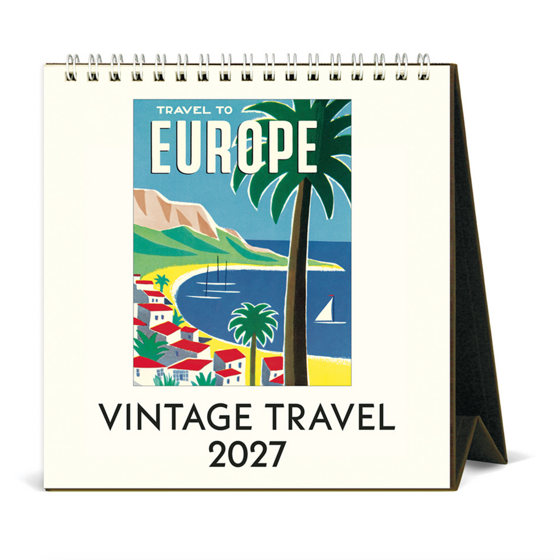 Cavallini Desk Calendar - Vintage Travel (2027)