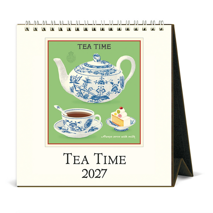 Cavallini Desk Calendar - Tea Time (2027)