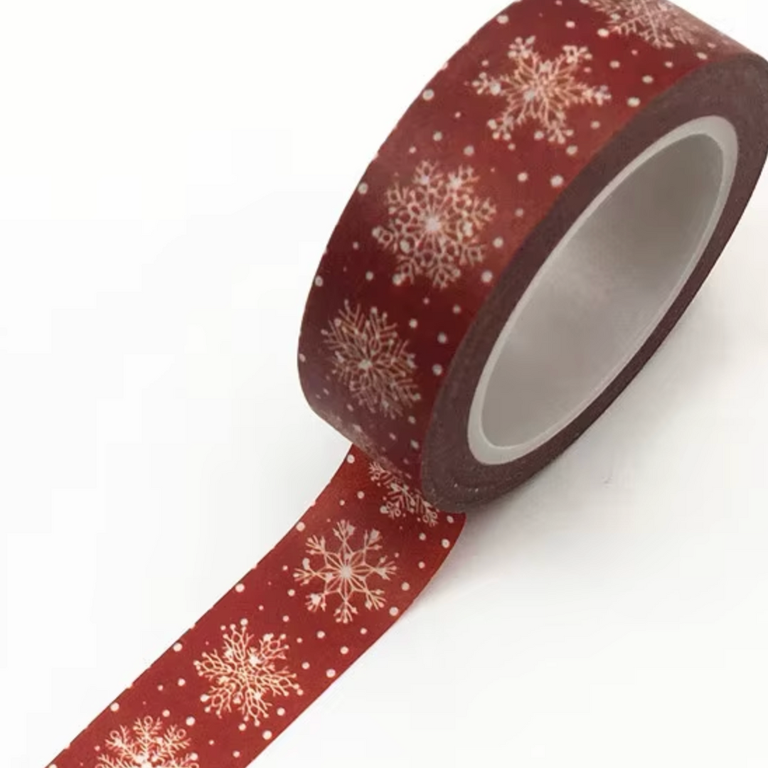 Red Snowflakes Washi Tape