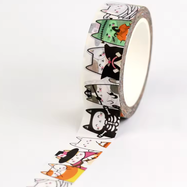 Cats in Halloween Costumes Washi Tape