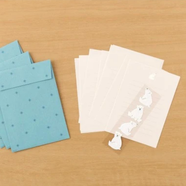 Letter Set with Stickers - Polar Bears