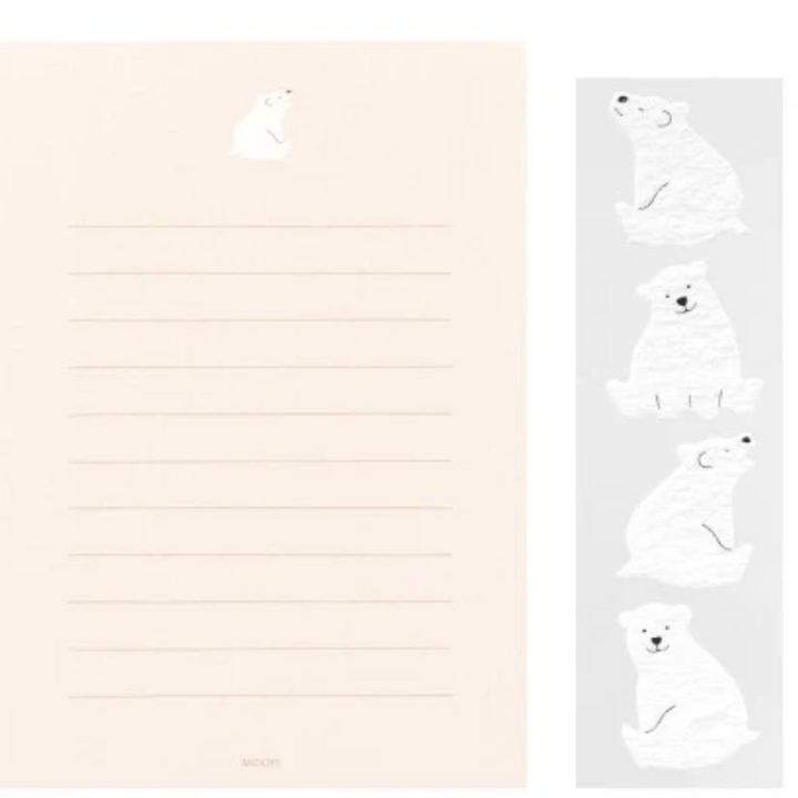 Letter Set with Stickers - Polar Bears
