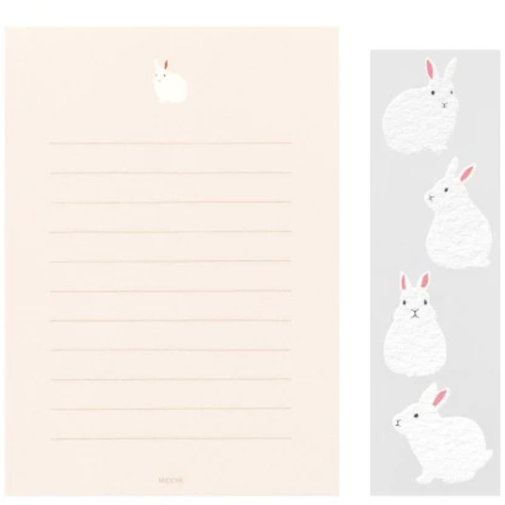 Letter Set with Stickers - Rabbit