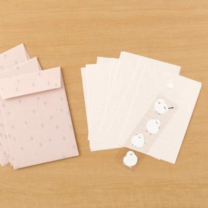 Letter Set with Stickers - Longed Tailed Tit