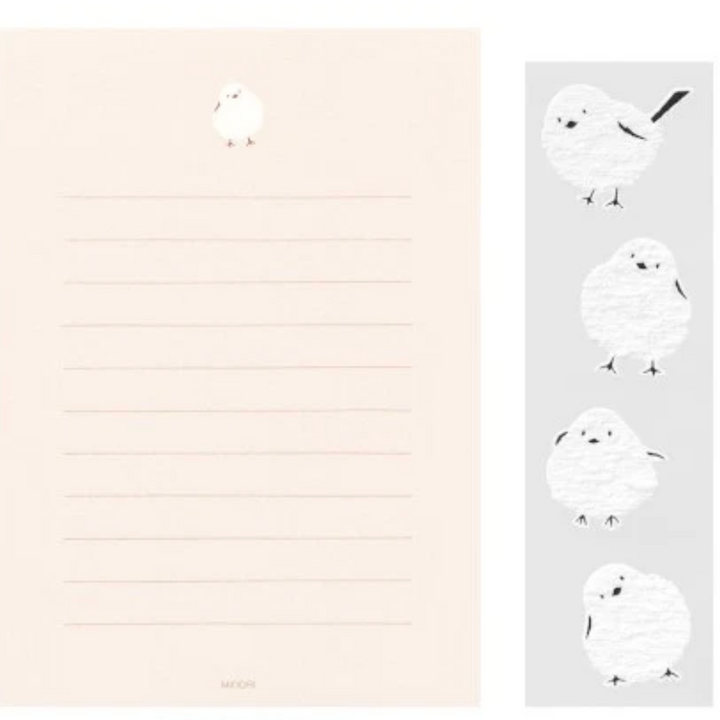 Letter Set with Stickers - Longed Tailed Tit