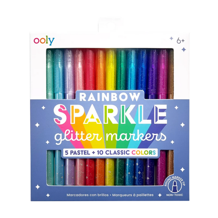 Rainbow Sparkle Glitter Markers